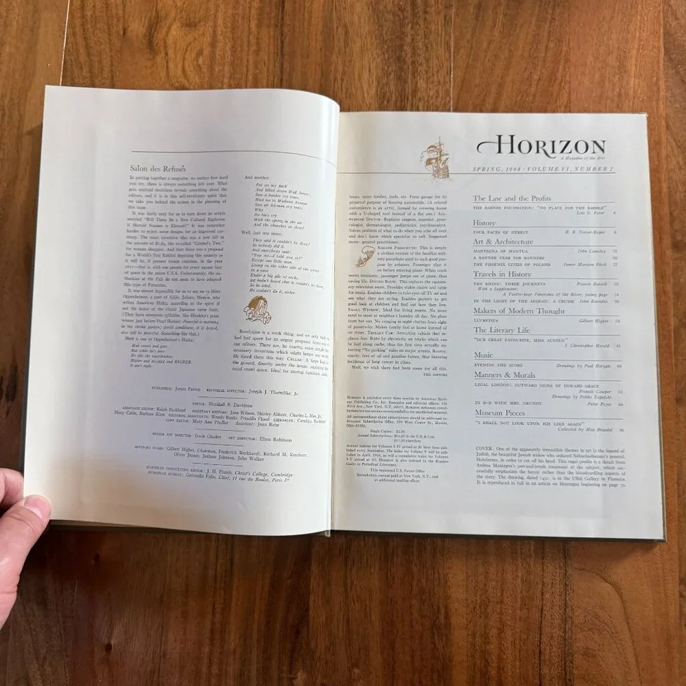Horizon Spring 1964 Vol VI No 2 Magazine Of The Arts Mantegna Austen Hardcover - Picture 3 of 3